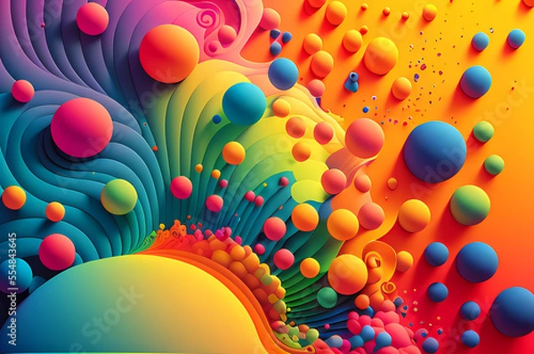 Fototapeta Seamless Abstract Colorful Design, texture, curvy and artistic Illustration pattern