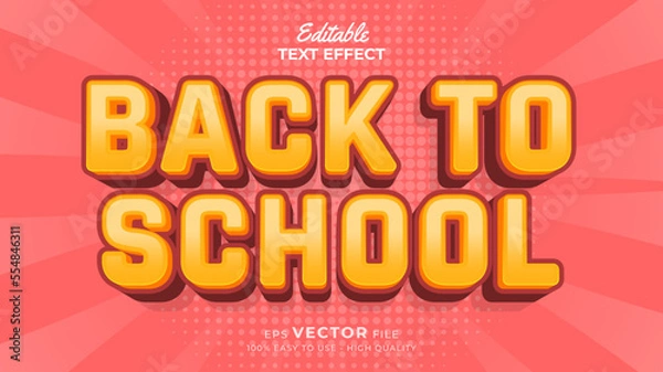 Obraz Back to school Text effect editable premium free download