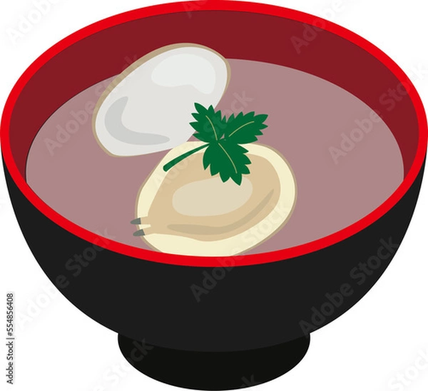 Obraz はまぐりのお吸い物イラスト