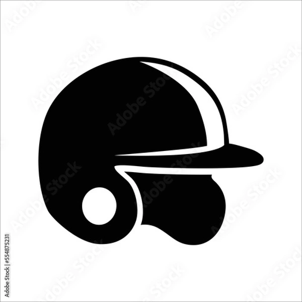 Obraz Baseball helmet icon vector design template