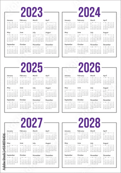 Obraz Close up of first day of the year 2023 on diary calendar, simple and clean design vector. 
