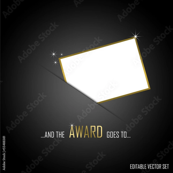 Obraz AWARD editable vector set