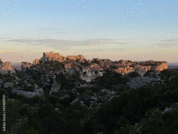 Fototapeta sunset over the city