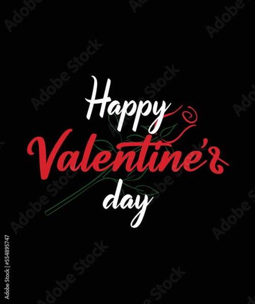 Fototapeta Valentine's Day T-Shirt design template, happy valentines day T-shirt design, happy valentines day 