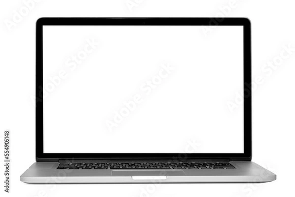 Obraz modern laptop computer  isolated on the white background