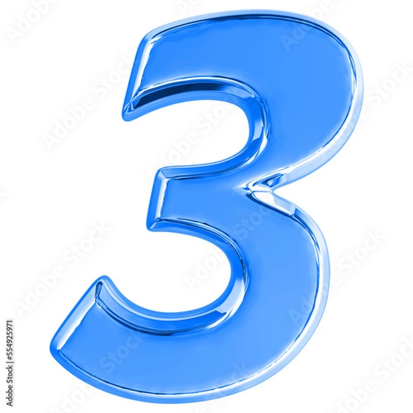 Fototapeta  Number 3D Rendering