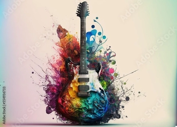 Obraz Digital illustration about guitar.