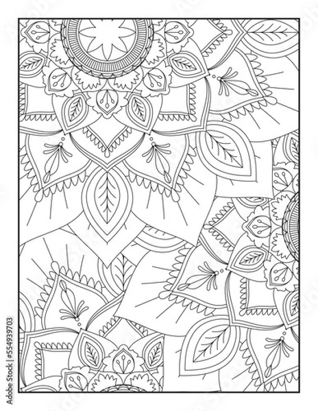 Obraz Coloring Page For Adult, Pattern Mandala Coloring Page, Coloring Book