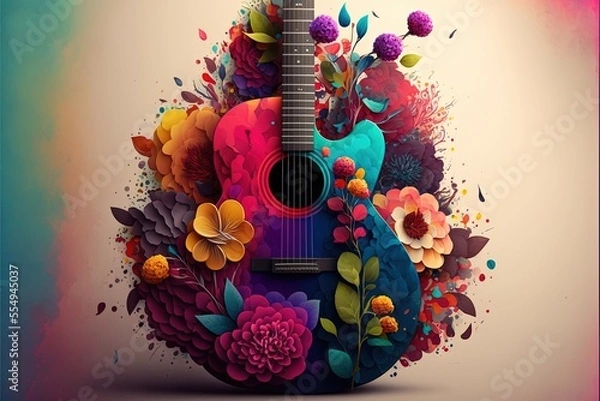 Obraz Digital illustration about guitar.