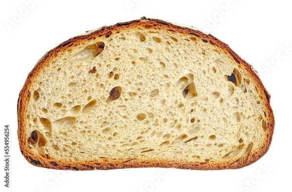 Obraz Slice of white rye bread isolated