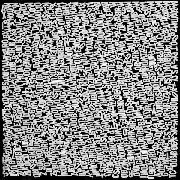 Obraz black and white alphabet  background