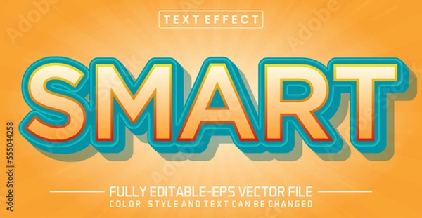 Fototapeta Editable Smart text style effect - Smart text style theme.