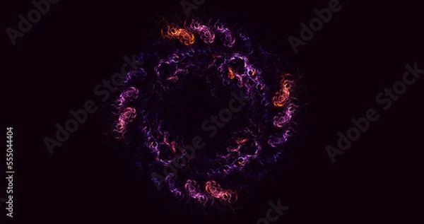 Fototapeta 3D rendering abstract circle light background
