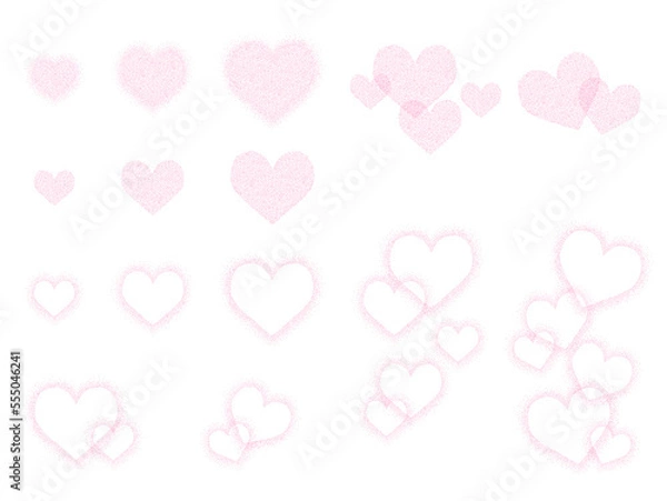 Obraz ハートのほわほわエフェクトセット_ピンク