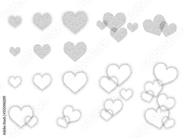 Obraz ハートのほわほわエフェクトセット_黒