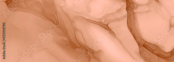 Obraz Cream Abstract Painting. Abstract Design. Watercolor Texture. Watercolor Print. Red Alcohol Ink Shirt. Abstract Splash. Alcohol Ink Art. Red Ochre Wet Art Print. Ink Graffiti.