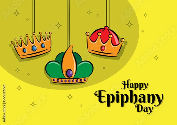 Fototapeta Happy epiphany day vector illustration