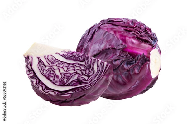 Fototapeta Red cabbage  isolated on transparent png