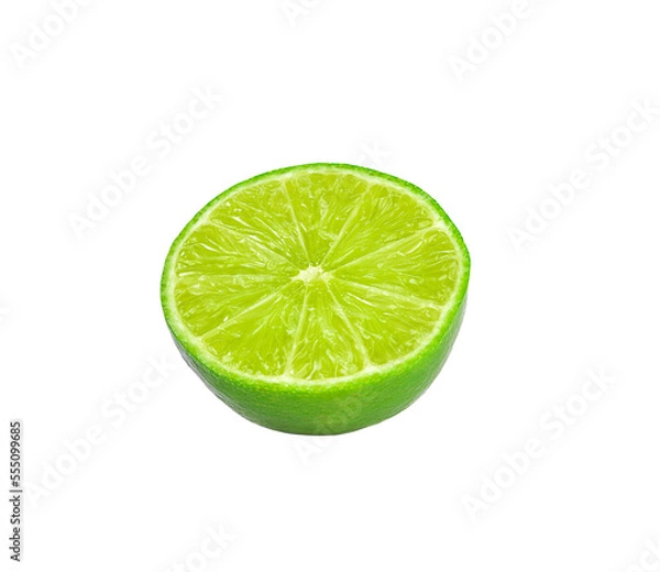 Fototapeta Lime slice on transparen png.
