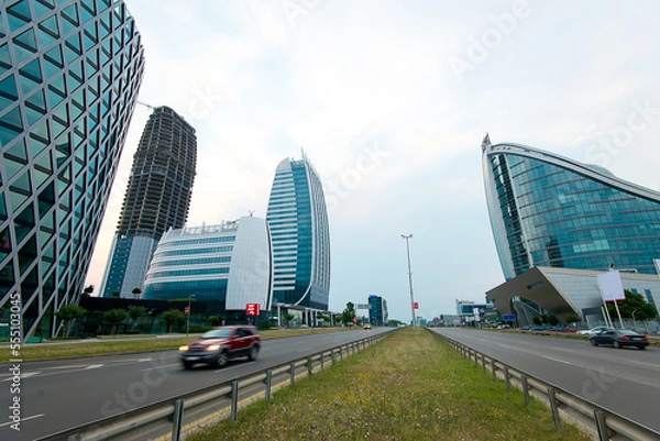Obraz A new, modern district of Sofia, the capital of Bulgaria.
