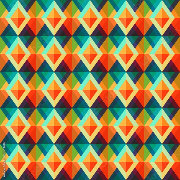 Fototapeta retro rhombus seamless pattern