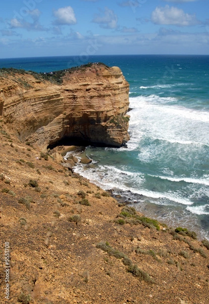 Obraz lime stone coast showing rock stack 