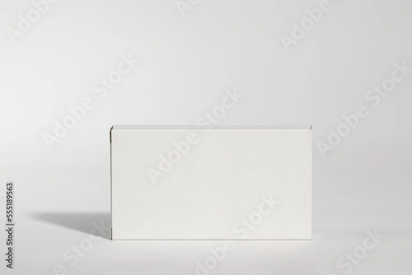 Obraz Mockup of a white box of parapharmacy product, standing, includes tracing