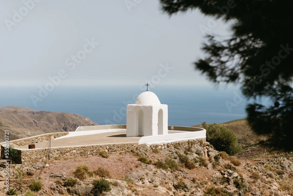 Obraz Hermitage and viewpoint in Felix, a town in Almeria. Views to Cabo de Gata.