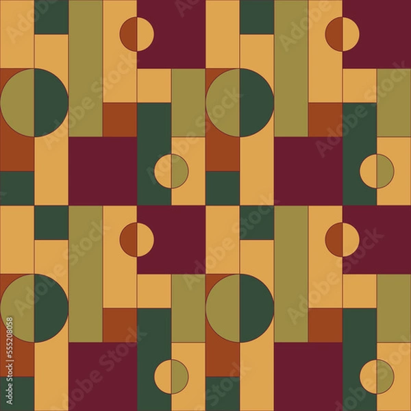 Obraz Universal abstract seamless geometric pattern with simple forms