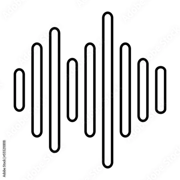 Obraz Sound Wave Icon In Line Style
