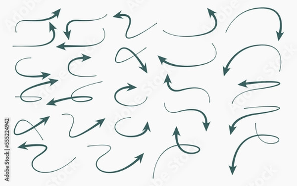 Obraz Hand Drawn Arrows Symbols Set