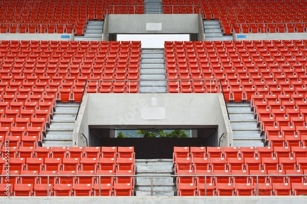 Obraz Seats on main stand of public national stadium.
