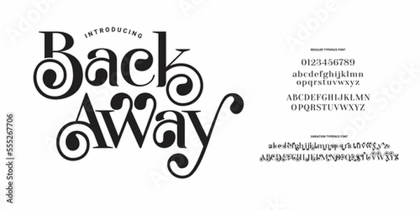 Fototapeta Abstract Fashion font alphabet. Minimal modern urban fonts for logo, brand etc. Typography typeface uppercase lowercase and number. vector illustration