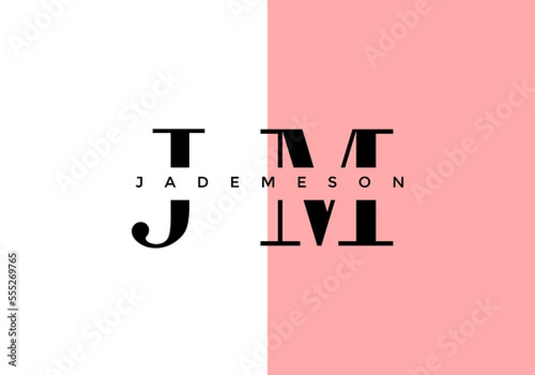 Obraz letter J, logo M, suitable for the company's initial symbol.