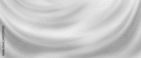 Obraz white cloth background abstract with soft waves