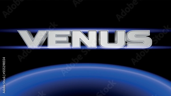 Fototapeta Futuristic Venus text effect