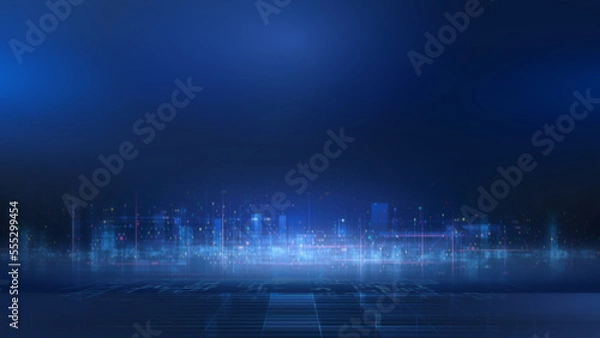 Obraz technology blue background