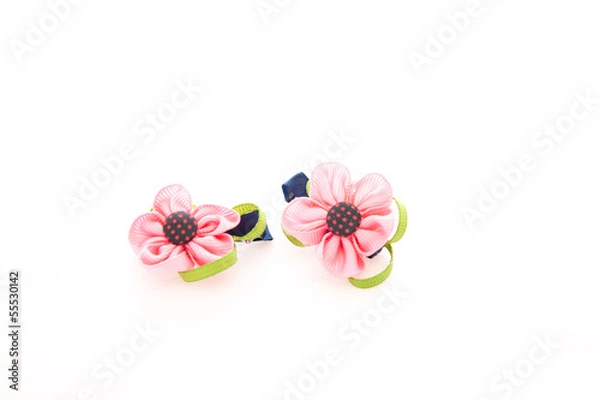 Obraz pink flower hairpin