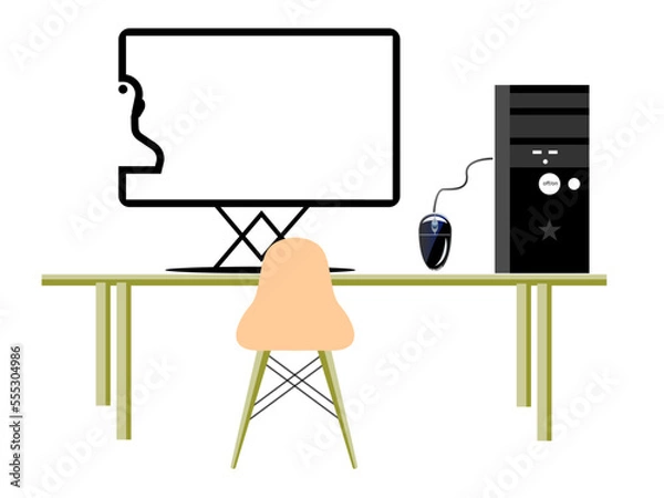 Obraz Computer Screen Vector Art, Icons, and Graphics for Free Download,
 Desktop pc vector vectors hi-res stock photography 
and images illustrations Monitor and Desktop.