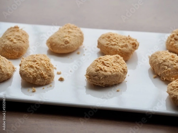 Fototapeta 한국전통음식 인절미, 떡