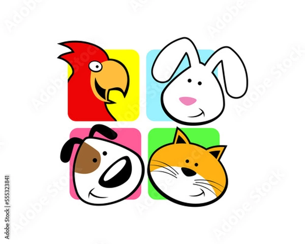Obraz pets logo illustration