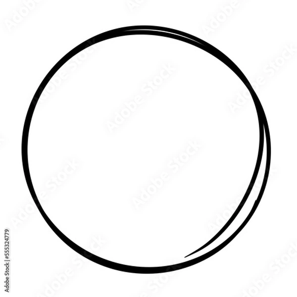 Fototapeta Hand drawn circle line.