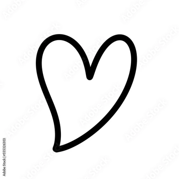Fototapeta Heart sign line icon.