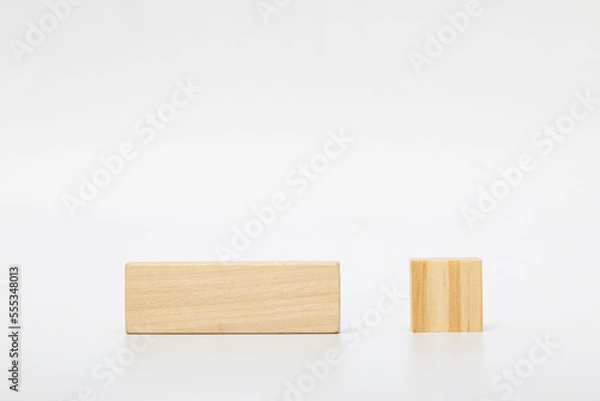 Obraz wooden block on white background