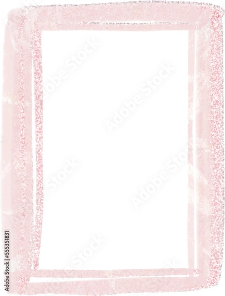 Obraz Vector Pink Pastel Frames with Copyspace, Rectangle frame, white background
