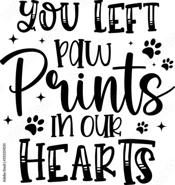 Obraz You left paw prints in our hearts