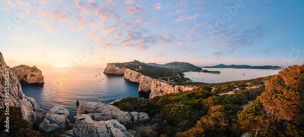 Obraz Sardinia, Capo Caccia during sunset.