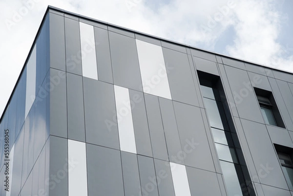 Fototapeta modern office building aluminium composite panel facade cladding building  