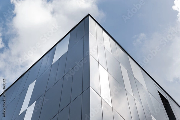 Fototapeta modern office building aluminium composite panel facade cladding building   