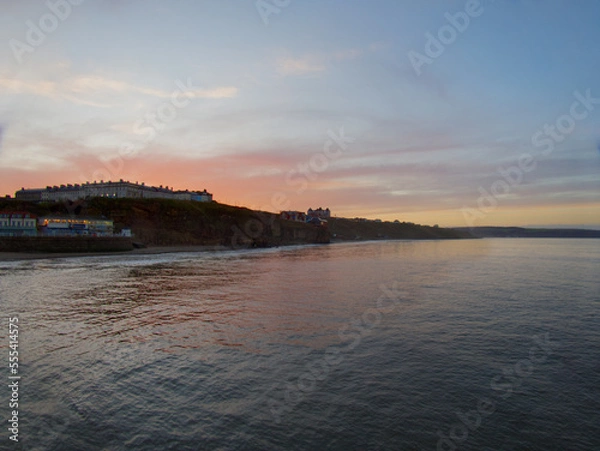 Obraz Whitby sunset over the sea